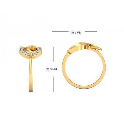 Olivia Diamond Ring in Gold